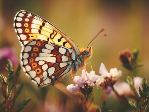 Close-up of a butterfly on a flower.