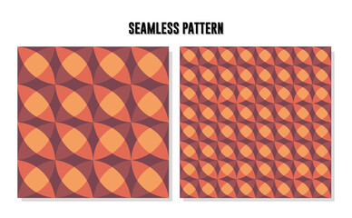 Geometric seamless pattern. Fall color theme abstract geometrical background for fabric print, wallpaper and decoration