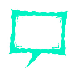 green square wave speech box frame