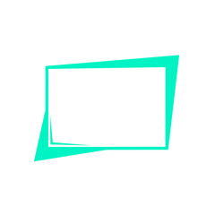 green square speech box frame