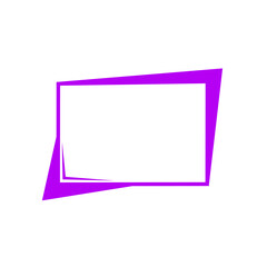 purple square speech box frame