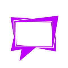 purple square speech box frame cool style