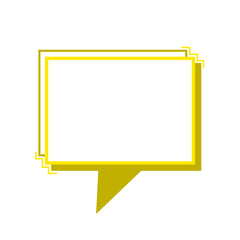 yellow square speech box frame overlap