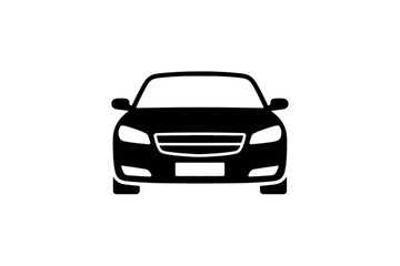 Fototapeta premium Sedan Front View Outline automobile vehicle