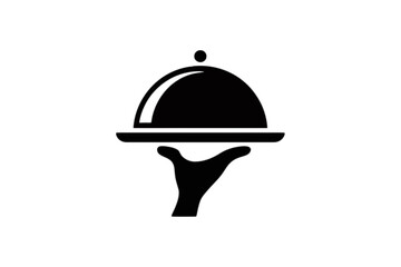 Fototapeta premium Serving Dish Silhouette cloche plate