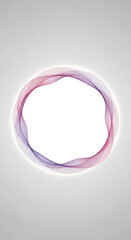 Fototapeta premium Abstract image of a purple and pink wave frame encircling a white space, suggesting elegance, modernity, and a blank canvas for design or text