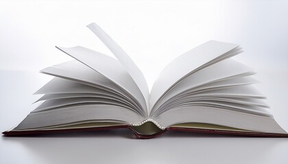 Obraz premium an open book on a white surface
