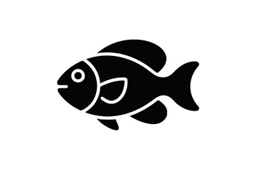 Stylized Fish Silhouette aquatic ocean