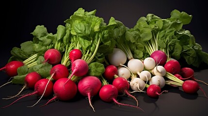 A photo of a collection of different types of radish