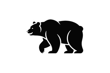 Fototapeta premium Grizzly Bear Walking Silhouette animal wildlife