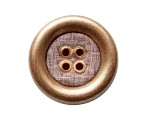 Golden button with four holes