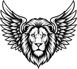Obraz premium This striking design combines elements of strength and freedom, making it ideal for tattoo art, graphic designs, or symbolic representations of courage.