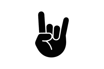 Obraz premium Rock On Hand Gesture rock and roll music