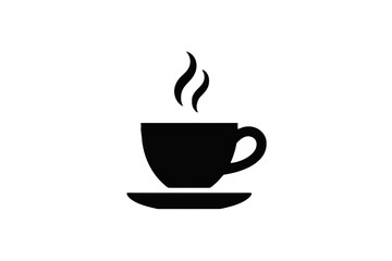 Obraz premium Steaming Coffee Cup and Saucer hot beverage drink