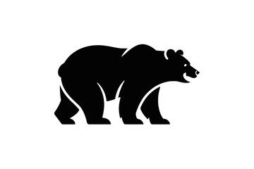 Fototapeta premium Walking Grizzly Bear Silhouette animal wildlife