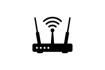 Fototapeta premium Wireless Router With Antennas wifi internet
