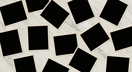 Photo Frames On Marble Memories Waiting to Be Filled.