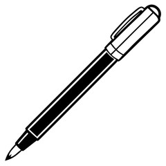 Elegant Pen Outline Vector