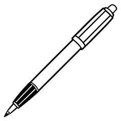 Elegant Pen Outline Vector