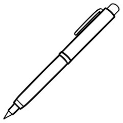 Elegant Pen Outline Vector