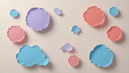 Abstract Pastel Organic Shapes Background for Kids, Craft, and Creative Design