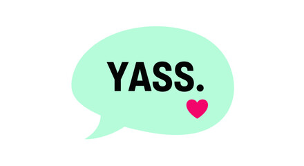 Colorful Gen Z slang speech bubbles in modern graphic style