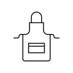 Artist Apron Line Icon: Crafting & Creative Workshop Wear Outline