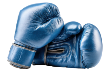 Boxing match action gym sports equipment indoor close-up shot. Isolated on transparent background, png.