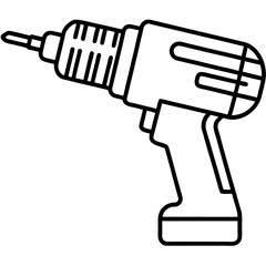 Power drill line art vector