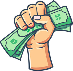 hand with money