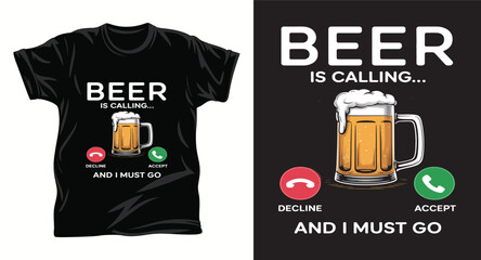 Naklejka premium Beer graphic t shirt design print