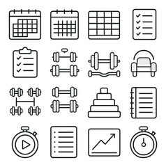 Vector icons for navigation and map features on gradient background