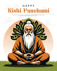 Rishi Panchami festival illustration showing devotion, fasting rituals and Indian tradition