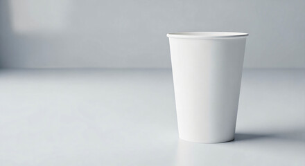 Blank White Paper Cup - Clean Mockup