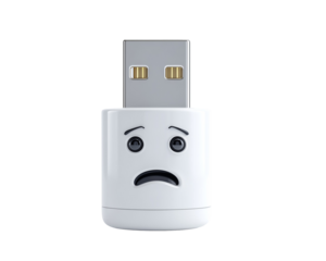 Sad usb drive with face