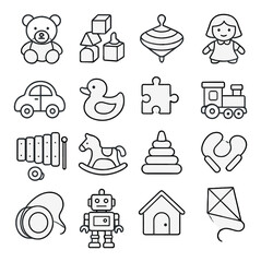 Minimalist bird travel icons collection: arrows, sunsets, directions, navigation