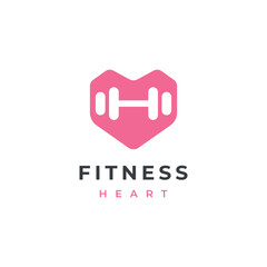 Fitness Heart Logo with Letter H - Minimalist Modern Health Symbol Design