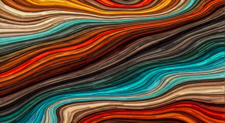 自然の地層のような波紋 カラフルな抽象背景