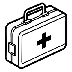Fototapeta premium Flat First Aid Box Vector