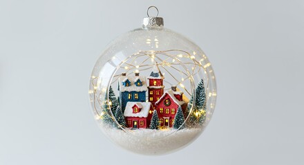 Christmas village ornament sphere decoration