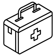 Flat First Aid Box Vector