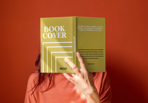 Mockup of  book cover, back and spine 