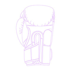 Boxing gloves line art illustration sports equipment outline