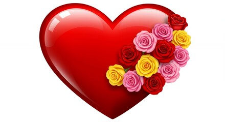 Heart shaped decoration with flowers