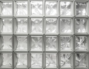 Abstract Clear Glass Blocks Pattern Background with Geometric Shapes Texture