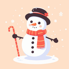 cute snowman illustration 