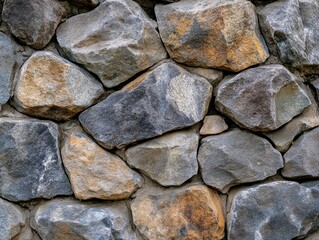Detailed Close-Up of Diverse Textured Rock Wall Background