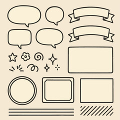 speech bubbles set