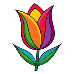 Fototapeta premium vector illustration of an abstract flower