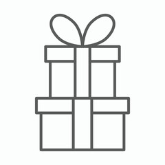 gift box icon, birthday vector